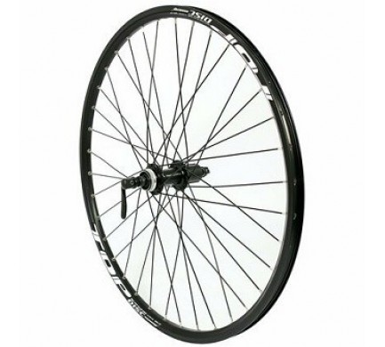 Výplet 622/29" zadní, ráfek dvoustěnný černý disc, náboj Shimano C/L kazeta 8-11 sp RU 36