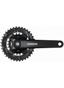 Kliky SHIMANO FC-MT101-L 175mm 36x22, černé, bez krytu, 9 speed, pro osu čtyřhran, v krabičce