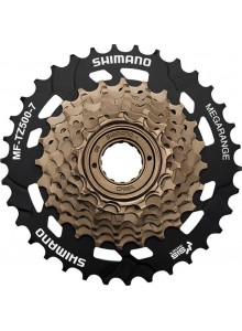 7-kolo SHIMANO MF-TZ500 14-34 zubů Megarange, hnědé/černé