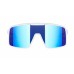 brýle FORCE STATIC bílé, modré zrc. sklo