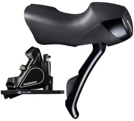 Shimano ST-RS405 / BR-RS405 pravá řadící a brzdová páka a třmen 160 mm FM, 2300 mm     KRS405JRRASX130