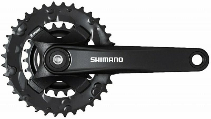 Kliky SHIMANO FC-MT101-L 175mm 36x22, černé, bez krytu, 9 speed, pro osu čtyřhran, v krabičce