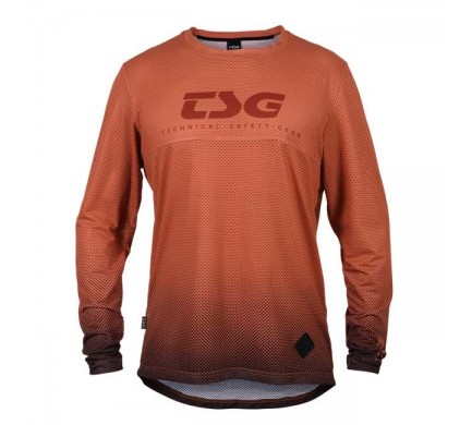 Dres TSG Grip jersey dlouhý rukáv Desert red, M