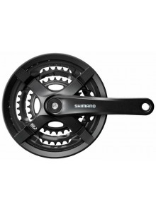 Kliky SHIMANO Tourney FC-TX301-L 175mm 48x38x28 zubů, černé s  krytem