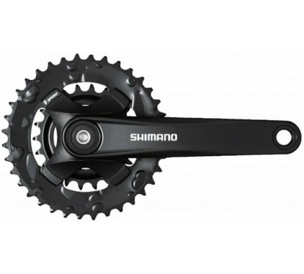 Kliky SHIMANO FC-MT101-L 175mm 36x22, černé, bez krytu, 9 speed, pro osu čtyřhran, v krabičce