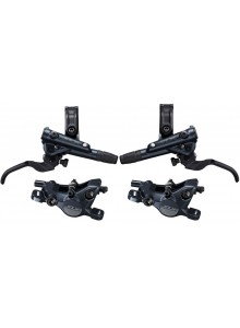 Brzda kotoučová SHIMANO SLX M7120 čtyřpístková před. a zad. komplet bez kotoučů (zadní J-kit)