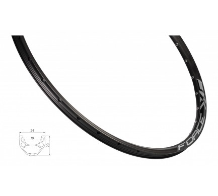 Ráfek FORCE XC BASIC DISC 559x19, 36děr, černý