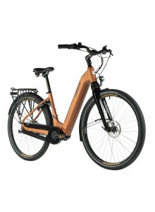 Mestský elektrobicykel Leader Fox NEBA dámsky, 2023-3, 18", hnedooranžová