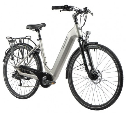 Mestský elektrobicykel Leader Fox INDUKTORA dámsky, 2023-3, 18", strieborná