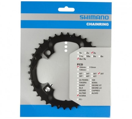 Prevodník Shimano Acera M361 Fe 38z čierny 3x7/8s