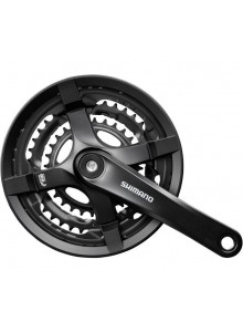 Kľuky Shimano TY501 štvorhran 48-38-28/175 kryt čierne