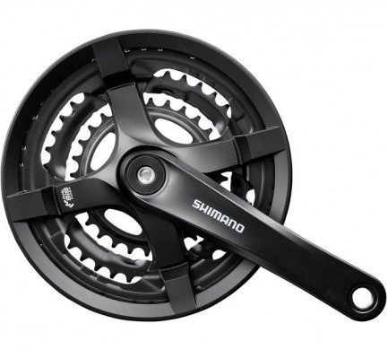 Kľuky Shimano TY501 štvorhran 48-38-28/175 kryt čierne