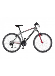 MTB XC bicykel Author Outset 26" 2023 19" strieborná-matná/čierna/červená