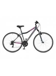 Dámsky krosový bicykel Author Compact ASL 2023 15" sivá-matná/ružová