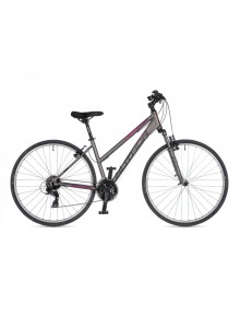 Dámsky krosový bicykel Author Linea 2023 17" strieborná-matná/ružová