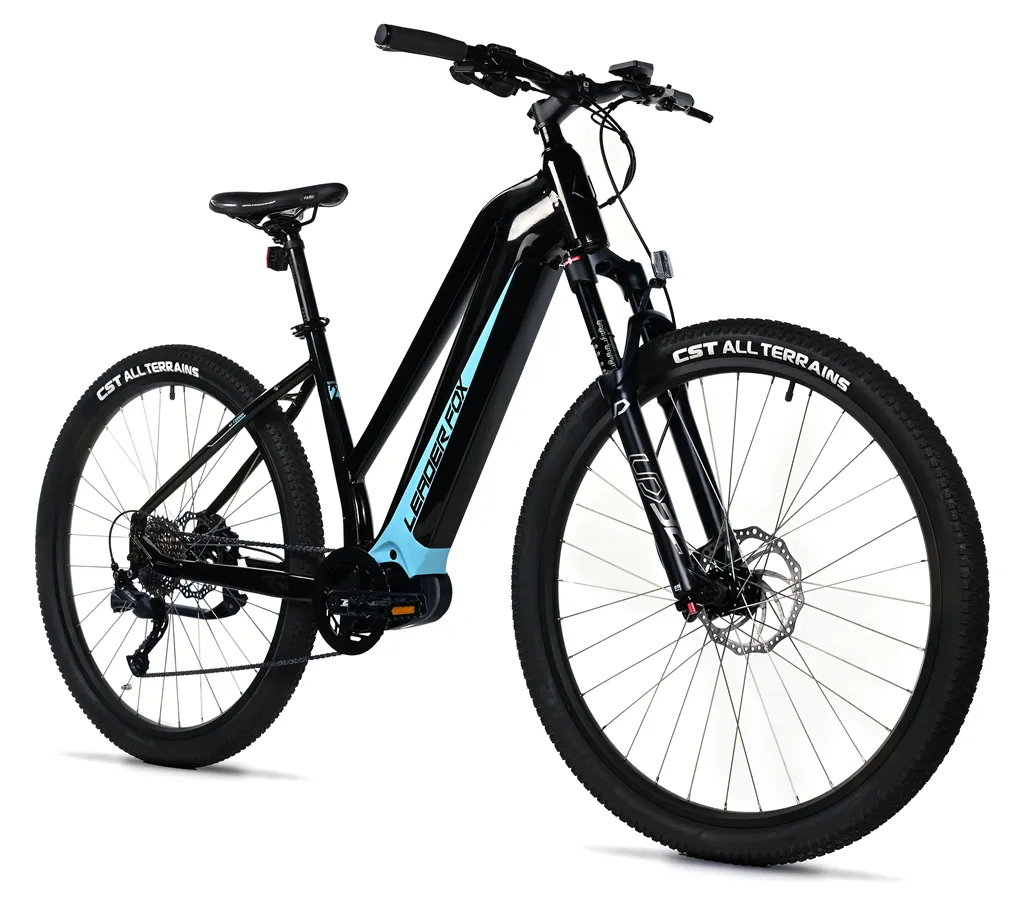 E-BIKE SWAN LADY 29", 20"-1, BLACK SHINY  - blue sticker (MODEST) KOLA NA PRODEJ